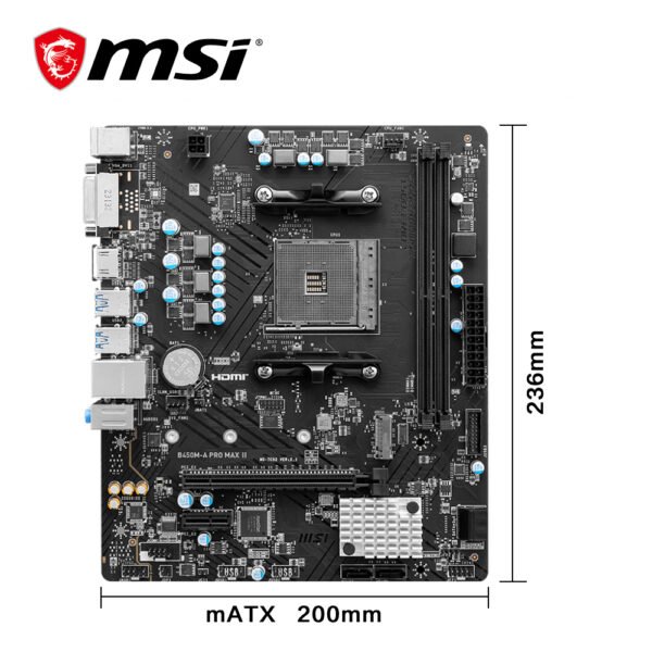 Placa-Mãe MSI B450M-A PRO MAX II - Imagem 5
