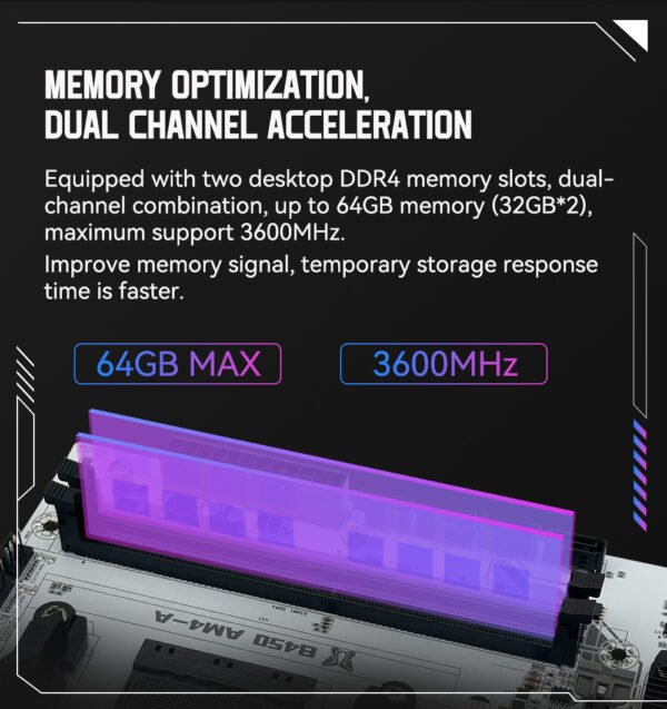 Placa-Mãe MACHINIST B450 AM4 – Compatível com Ryzen, DDR4, M.2 NVMe, HDMI/VGA - Imagem 9