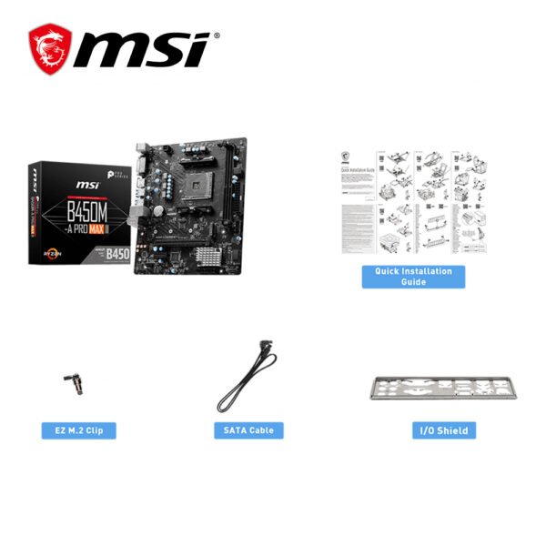 Placa-Mãe MSI B450M-A PRO MAX II - Imagem 2