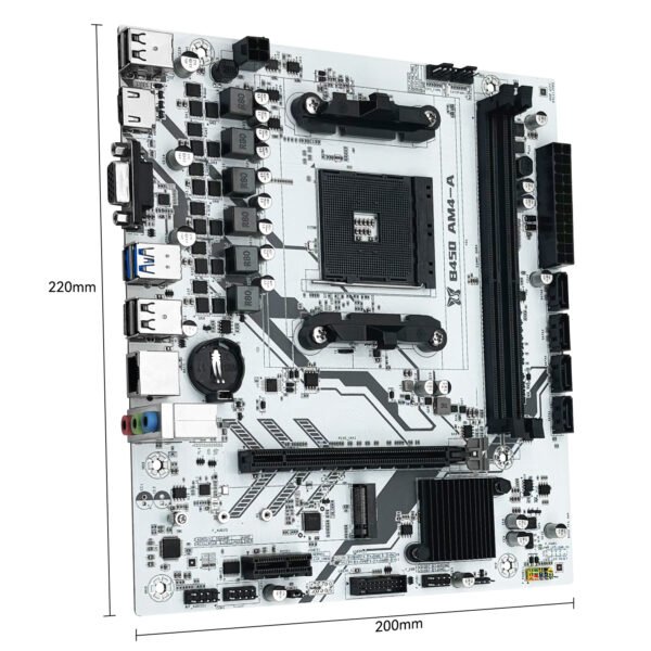 Placa-Mãe MACHINIST B450 AM4 – Compatível com Ryzen, DDR4, M.2 NVMe, HDMI/VGA